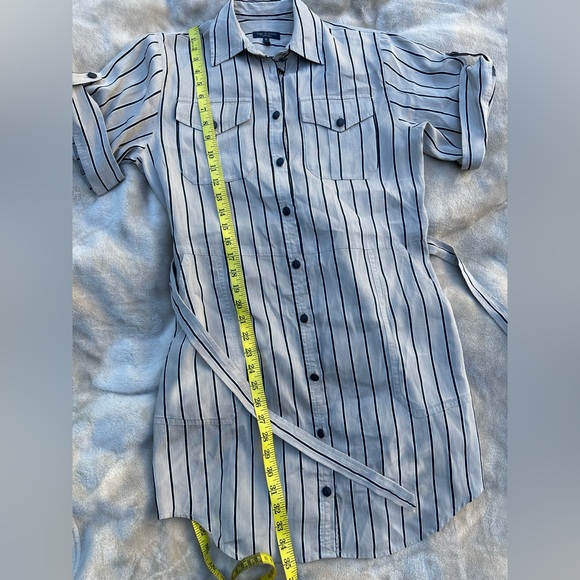 Rag & Bone Roxanne utility Dress linen blend belt 
Striped Beige Black SIZE S - Picture 16 of 16